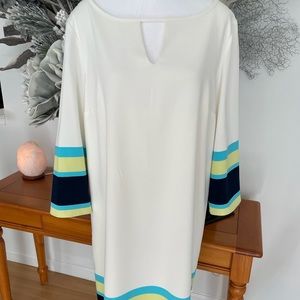 Ann Taylor Border Print Classic  Dress